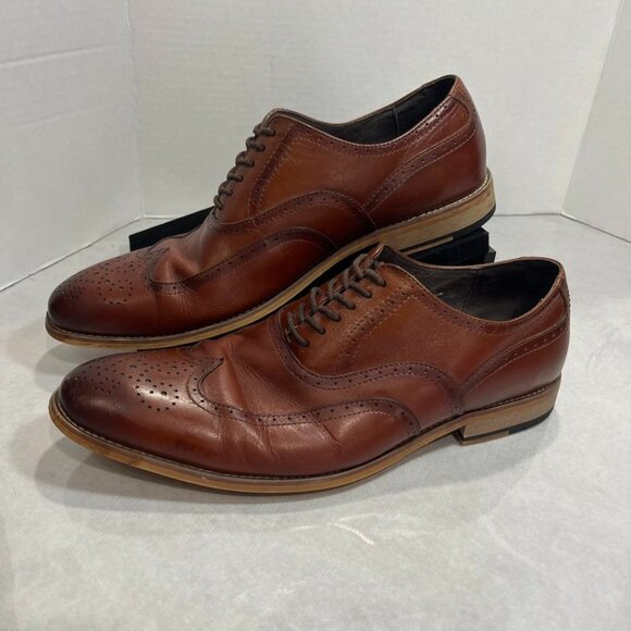Stacy Adams Wingtip Oxford Dress Shoes Brown Leather Brogue 11M main image 10
